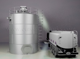 Verticale 100 m³ cilindrische stalen tank