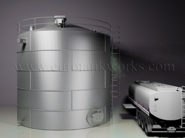 Verticale 400 m³ cilindrische stalen tank