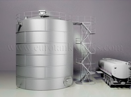 Verticale 500 m³ cilindrische stalen tank