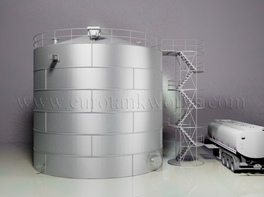 Verticale 700 m³ cilindrische stalen tank