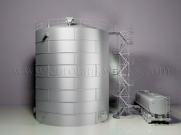 Verticale 1000 m³ cilindrische stalen tank