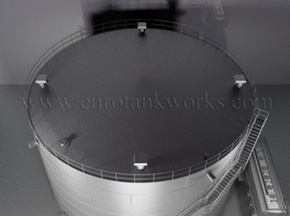 Verticale 3000 m³ cilindrische stalen tank