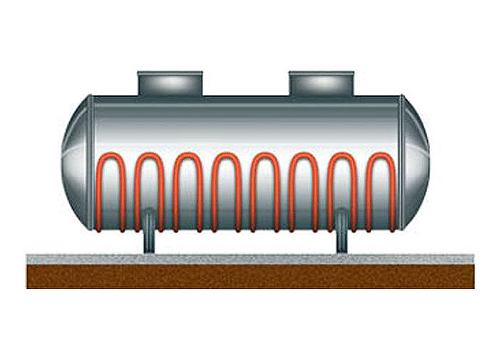 Ondergrondse afwateringstank met elektrische verwarming